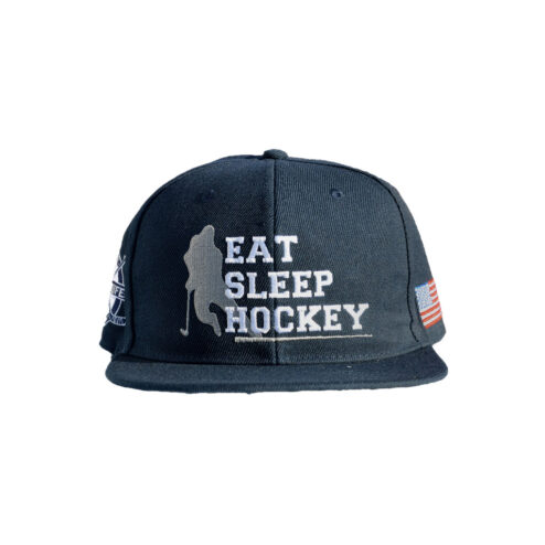 Eat Sleep Hockey Snapback Navy